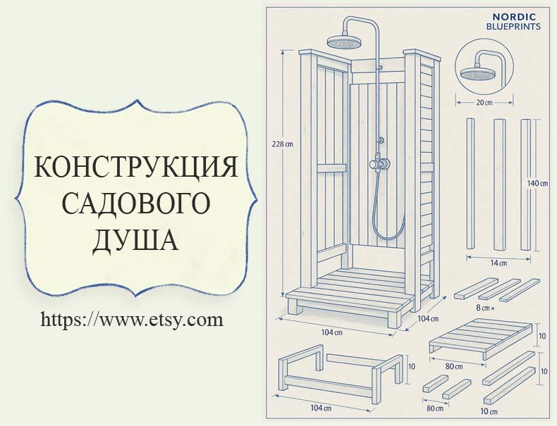 конструкция садового душа