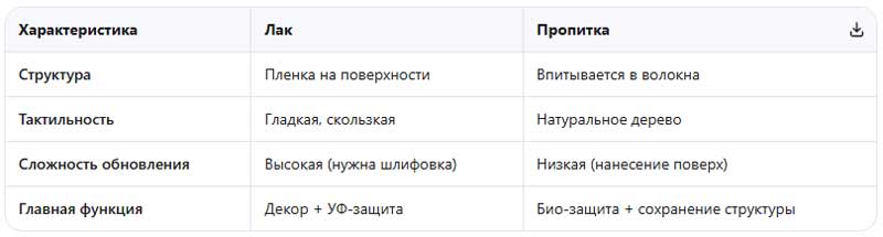 выбор лаков и пропитки