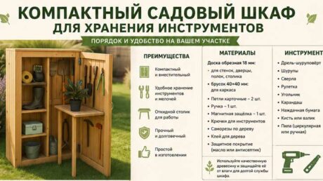 Садовый шкаф для инструментов своими руками