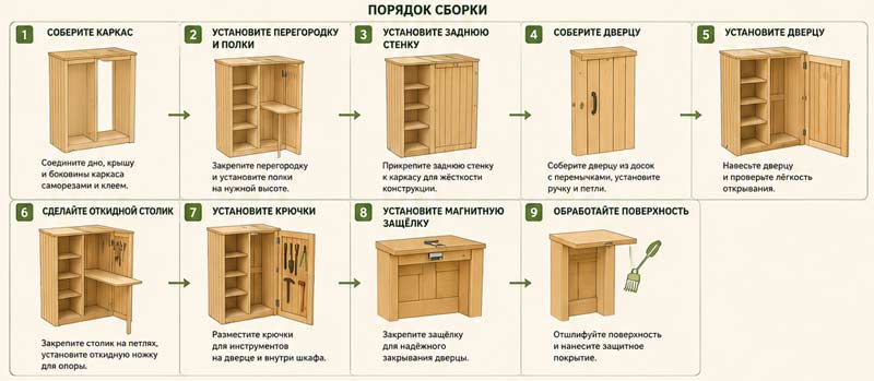 сборка садового шкафа