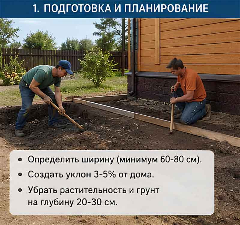 траншея для отмостки