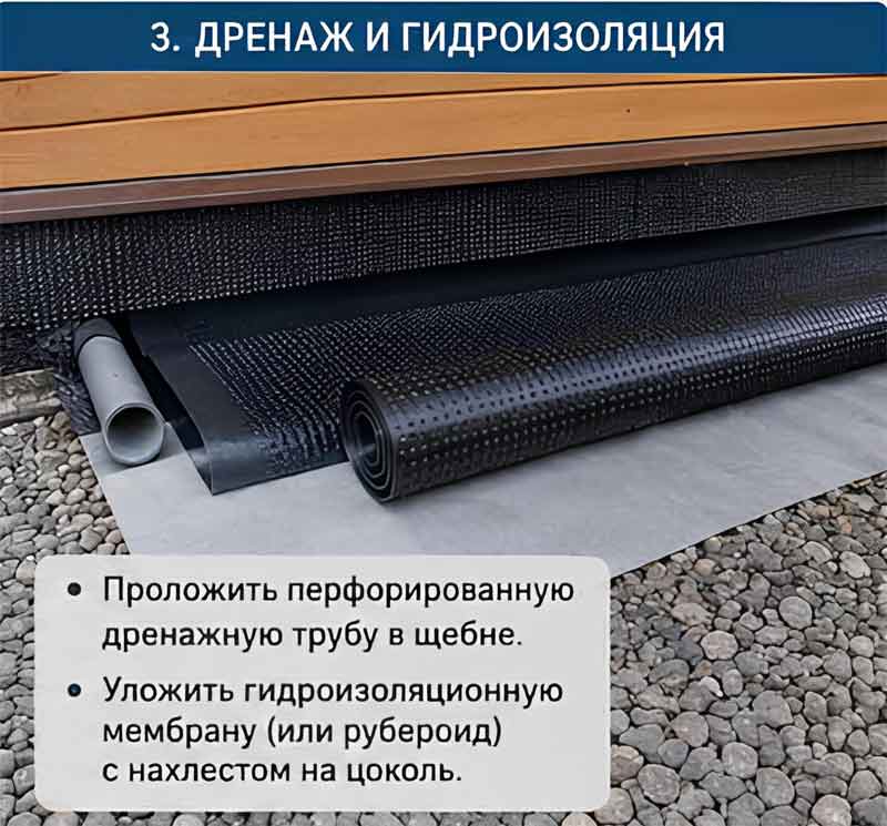 укладка гидроизоляционной мембраны