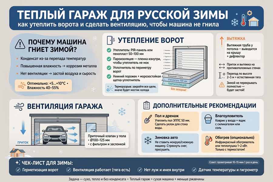 утепление гаражных ворот
