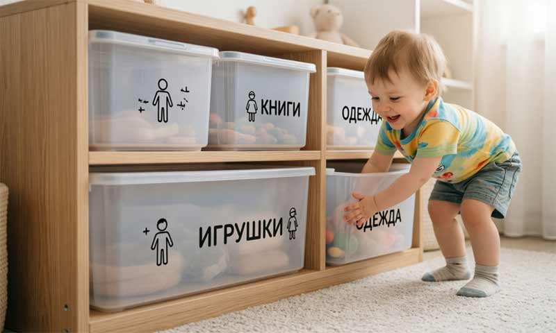 места для хранения игрушек