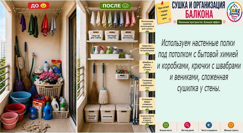 организуем порядок на балконе