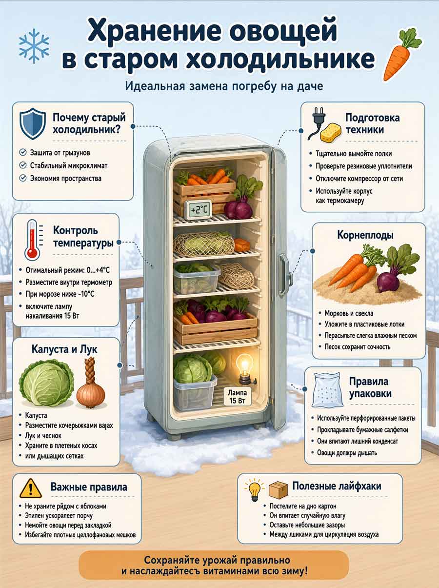 идеальный погреб из холодильника