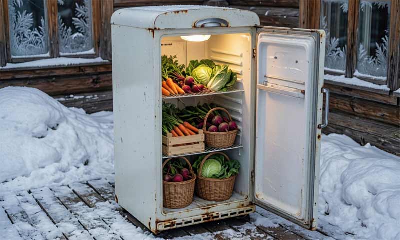 хранение овощей в старом холодильнике