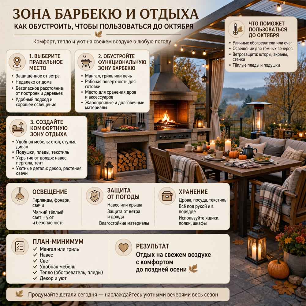обустройство зоны барбекю