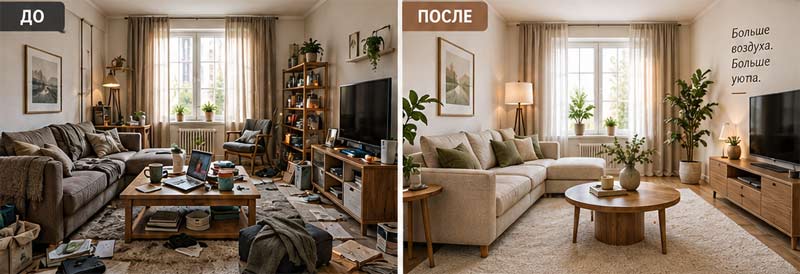 освобождаем пространство в комнате
