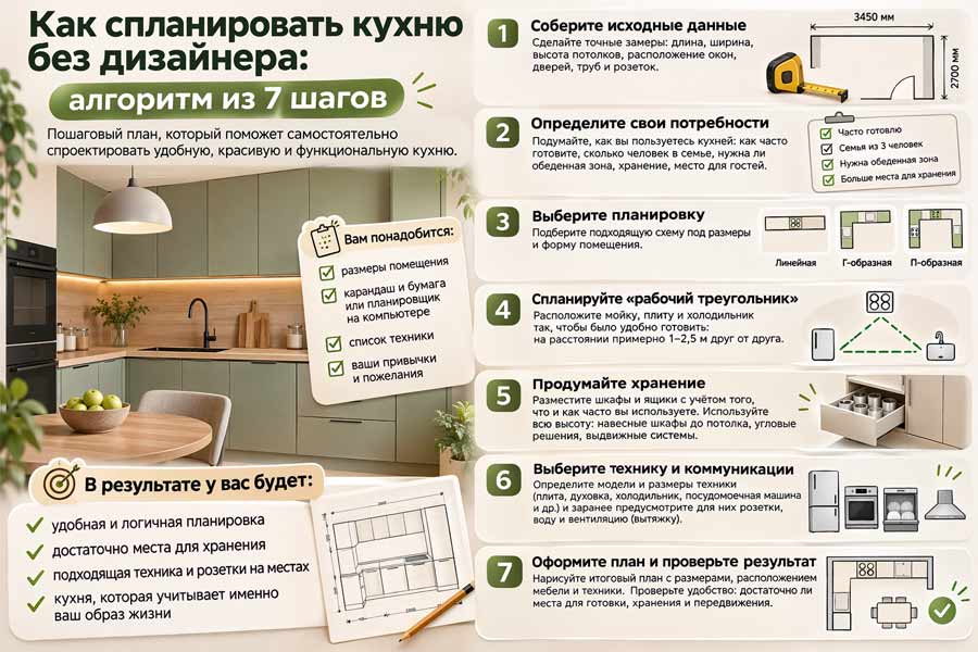 чек-лист перед заказом кухни