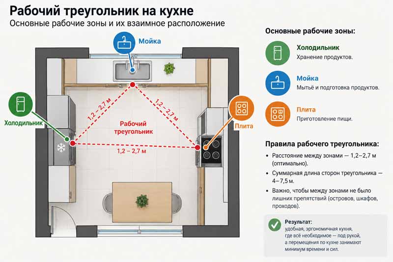 рабочий треугольник кухни